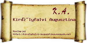Királyfalvi Augusztina névjegykártya